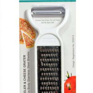 Nova Plastic And Steel Magic Peeler And Cheese Grater