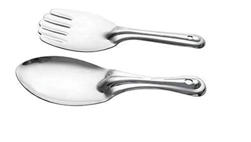 Combo of 2 Steel Rice Ladle/Chamcha and Panja Ladle/Chamcha for Serving
