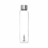 Dubblin Stream Borosilicate Glass Water Bottle,Steel Lid,1L