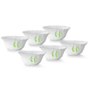 Larah By Borosil Opalware Veg Bowl-Set of 6