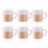 Borosil Vision Tea N Coffee Glass Mug Set,190 ml