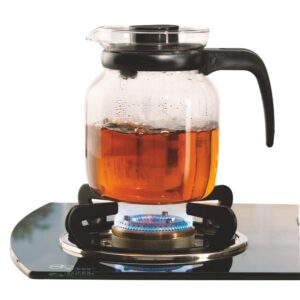 Borosil - Carafe Flame Proof Glass Kettle with Stainer,1.2L