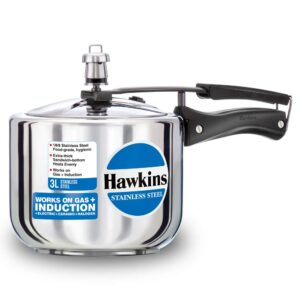Hawkins Stainless Steel Pressure Cooker(Tall),3L