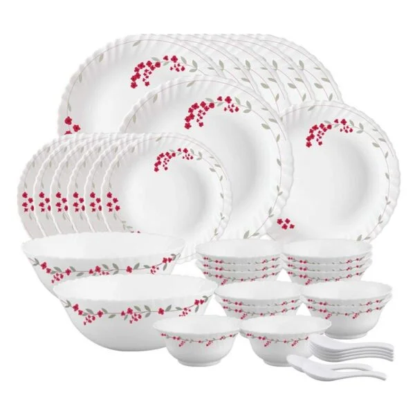 Larah by Borosil Verona Opalware Dinner Set,36 Pcs