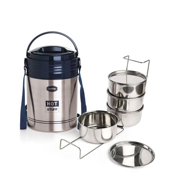 Cello HOT Stuff-4 Stainless Steel Insulated Lunch Carrier