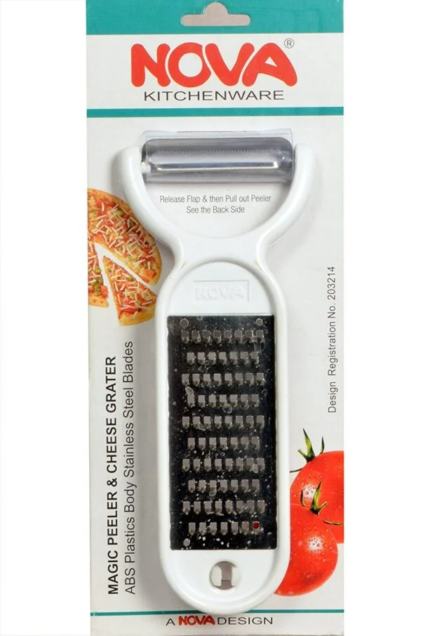 Nova Plastic And Steel Magic Peeler And Cheese Grater