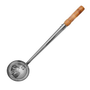 Stainless Steel Big Size Laddle, Dabbu, Chamcha with Wooden Handle