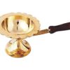 Pure Brass Dhoop Dani With Wooden Handle