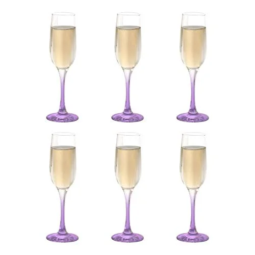 Cello Elegance Glass Champagne Tumblers, Set of 6, 210ml