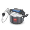 Prestige Svachh Flip-on Hard Anodised Pressure Cooker with Glass Lid, 5 Litre (Black)