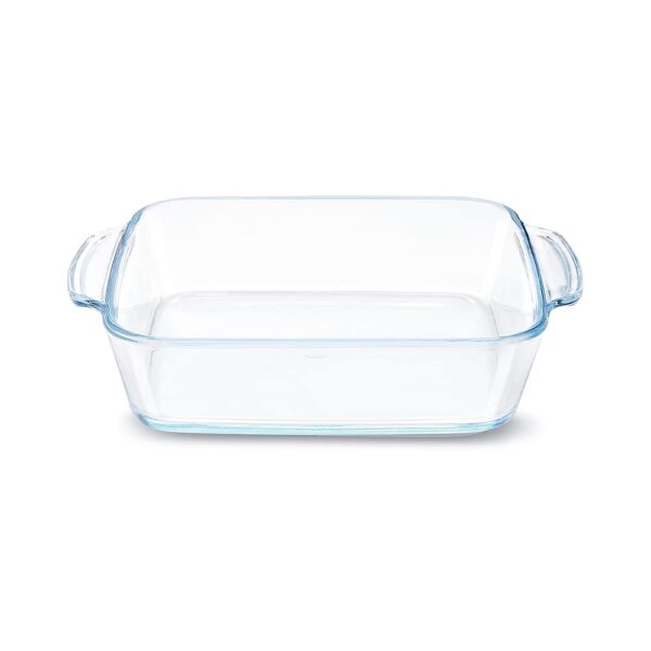 Borosil Microwaveable Square Dish with Handle 1.6 Litre