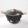 Borosil Vajra Die Cast NonStick Kadhai with Lid 2.4 L