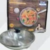 Kent Tri Ply Frying Pan with Glass Lid 22cm/1.2 L