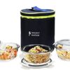 Sanjeev Kapoor Boston 3pc Round Lunch Box with Bag,400 ml