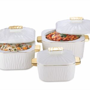 Jaypee Crinkle Klass Casserole Set of 3(1000ml,1500ml,2000ml)