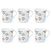 Larah by Borosil Crysta Series Ember Opalware Mug Set,160ml