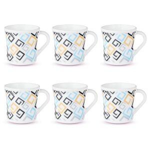 Larah by Borosil Crysta Series Ember Opalware Mug Set,160ml