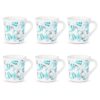 Larah by BOROSIL Crysta Series Stardust Opalware Mugs,100ml