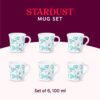 Larah by BOROSIL Crysta Series Stardust Opalware Mugs,100ml