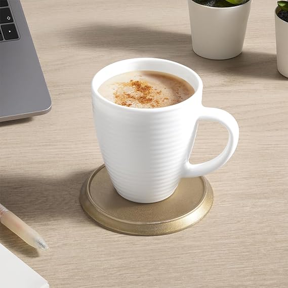 Larah by BOROSIL Orbit White Opalware Mug,Set of 2,240 ml